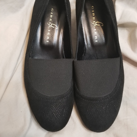 Gibellieri loafer hidden wedge sz 38-8 M black - Picture 2 of 8